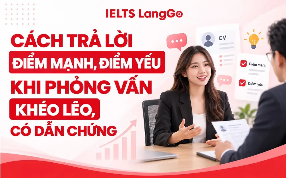 CÁCH TRẢ LỜI ĐIỂM MẠNH, ĐIỂM YẾU KHI PHỎNG VẤN KHÉO LÉO, CÓ DẪN CHỨNG