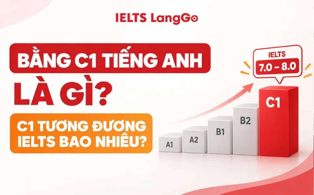 BẰNG C1 TIẾNG ANH LÀ GÌ? C1 TƯƠNG ĐƯƠNG IELTS BAO NHIÊU?