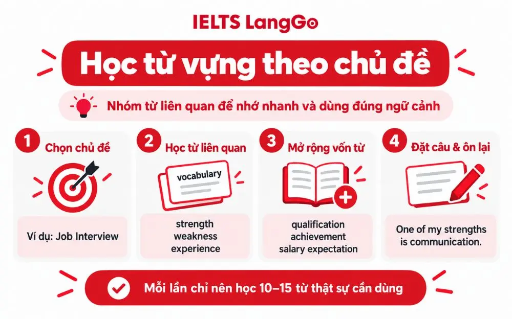 Cách học từ vựng tiếng Anh theo chủ đề hiệu quả.