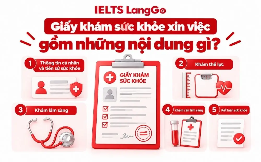 5 nội dung chính trong giấy khám sức khỏe xin việc theo quy định.