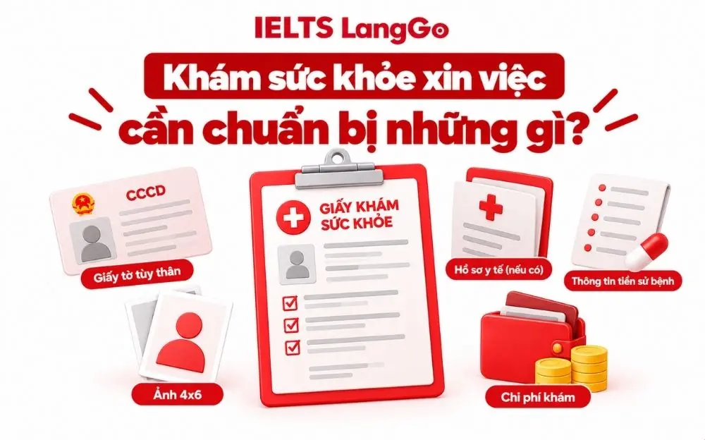 Những giấy tờ và vật dụng cần chuẩn bị khi khám sức khỏe xin việc.