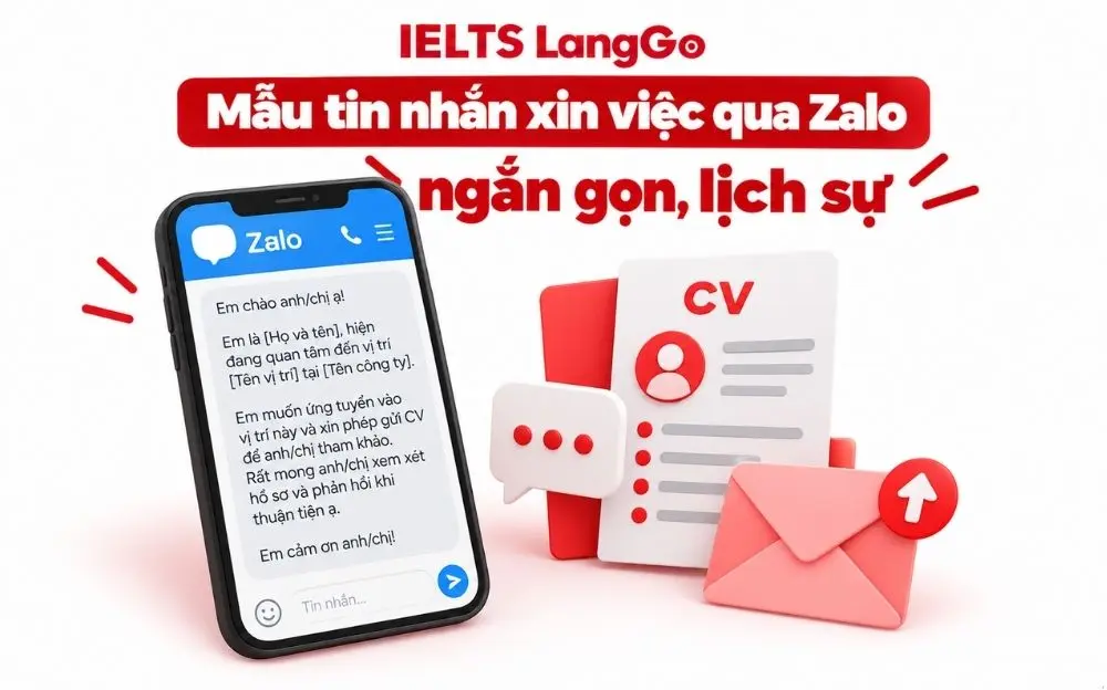 Mẫu tin nhắn xin việc qua Zalo ngắn gọn, lịch sự và chuyên nghiệp.