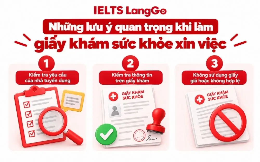 3 lưu ý quan trọng khi làm giấy khám sức khỏe xin việc.