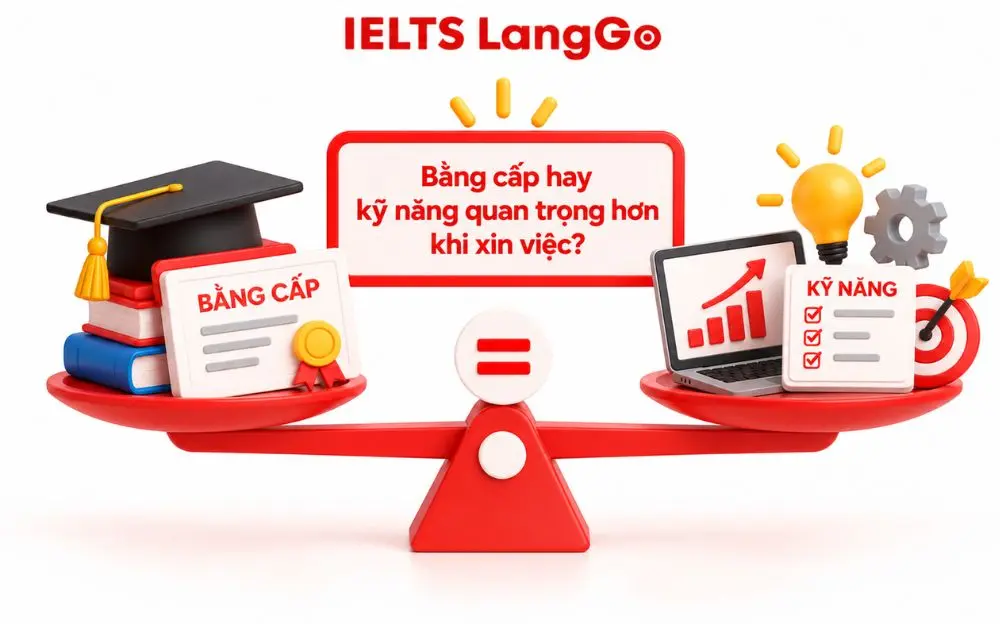 Bằng cấp và kỹ năng đều đóng vai trò quan trọng khi xin việc.