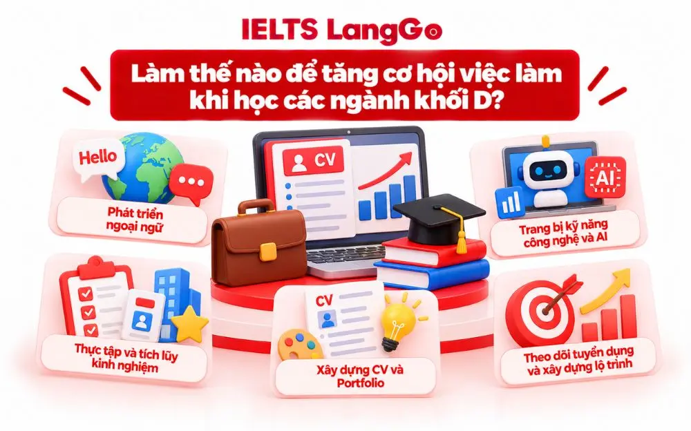 Năm cách giúp sinh viên khối D nâng cao cơ hội việc làm sau tốt nghiệp.