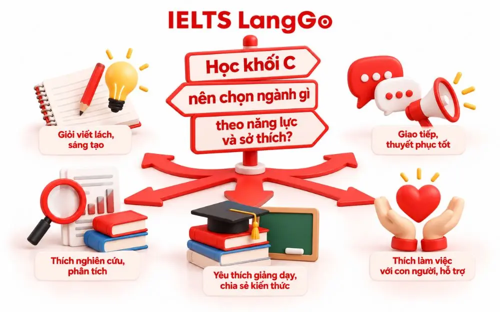Gợi ý chọn ngành học khối C phù hợp với năng lực và sở thích.