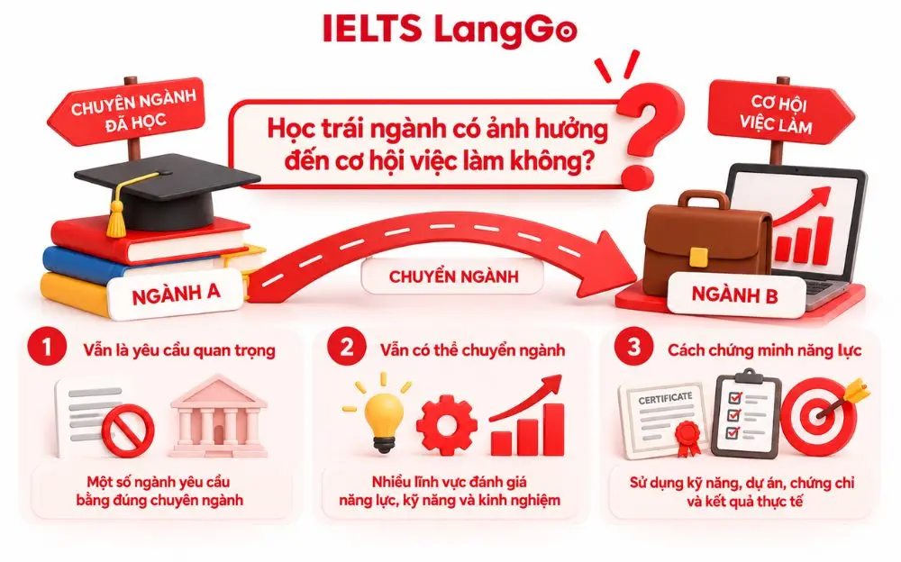 Học trái ngành vẫn có cơ hội việc làm nếu chứng minh được năng lực.