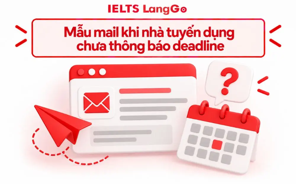 Mẫu mail hỏi tiến độ tuyển dụng khi HR chưa thông báo thời hạn phản hồi.