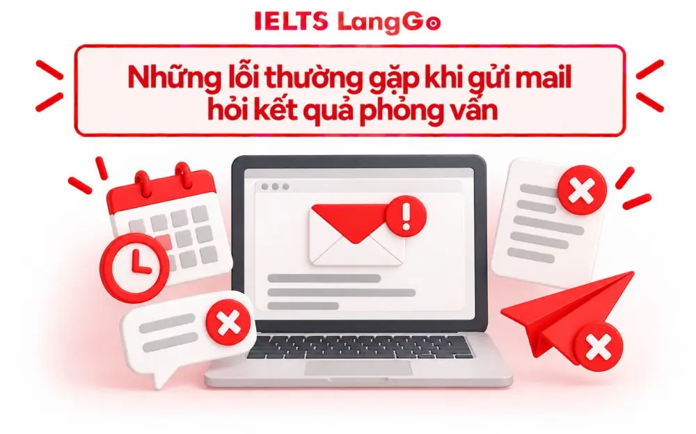 Những lỗi thường gặp khi gửi mail hỏi kết quả phỏng vấn cần tránh.