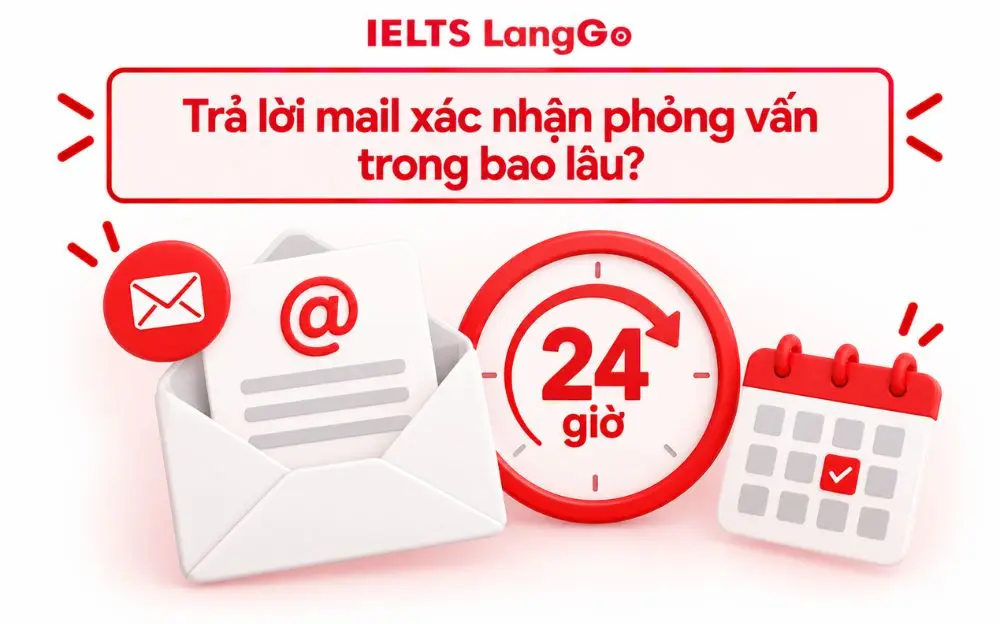 Nên trả lời mail xác nhận phỏng vấn trong 24 giờ để tạo ấn tượng tốt.