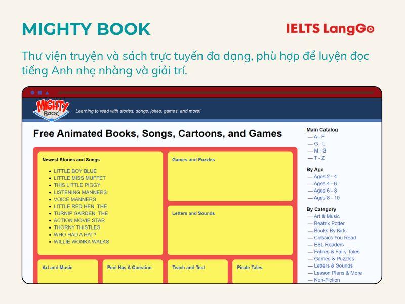 Mighty Book là một thư viện sách và bài báo trực tuyến
