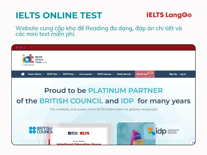 IELTS Online Test - top các trang web luyện Reading IELTS uy tín