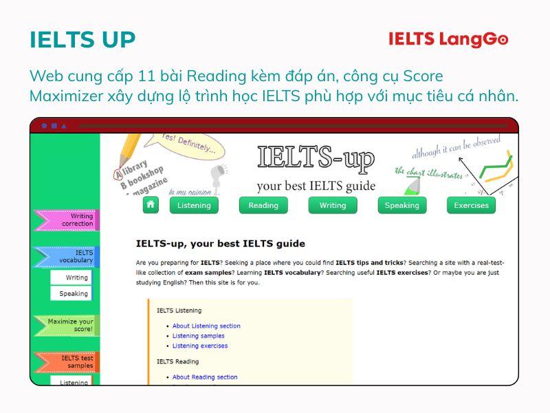 IELTS Up cung cấp chức năng thiết kế lộ trình học IELTS cho bạn