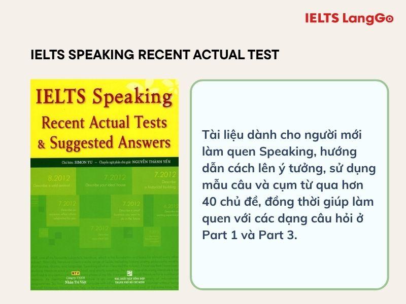 Cuốn sách này là tài liệu luyện Speaking IELTS không thể thiếu